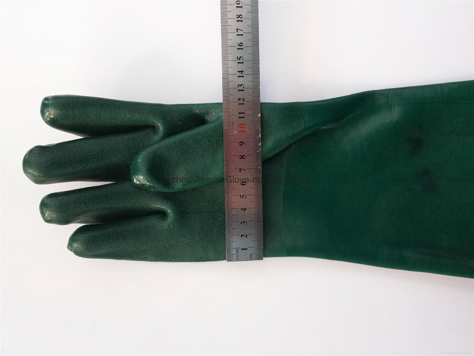 green  sandy  Anti-oil pvc gloves  4