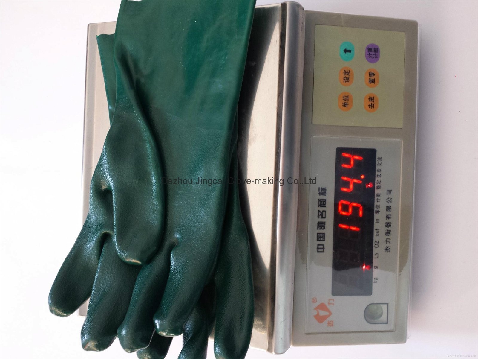 green  sandy  Anti-oil pvc gloves  3