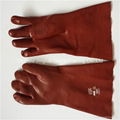 sandy finished cotton and PVC gloves for oil-resistant in chemical industrail  2