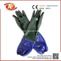 single dipped smooth finished PVC gloves