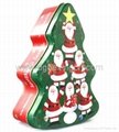 Christmas tree shape gift biscuit tin box