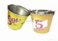 Metal ice bucket tin beer cooler tin