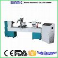 New China cnc wood lathe/cnc wood lathe with 2 knives