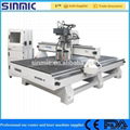 Best selling!!!2015 China SINMIC new model pneumatic 2 aixs cnc router for 3d cu 1