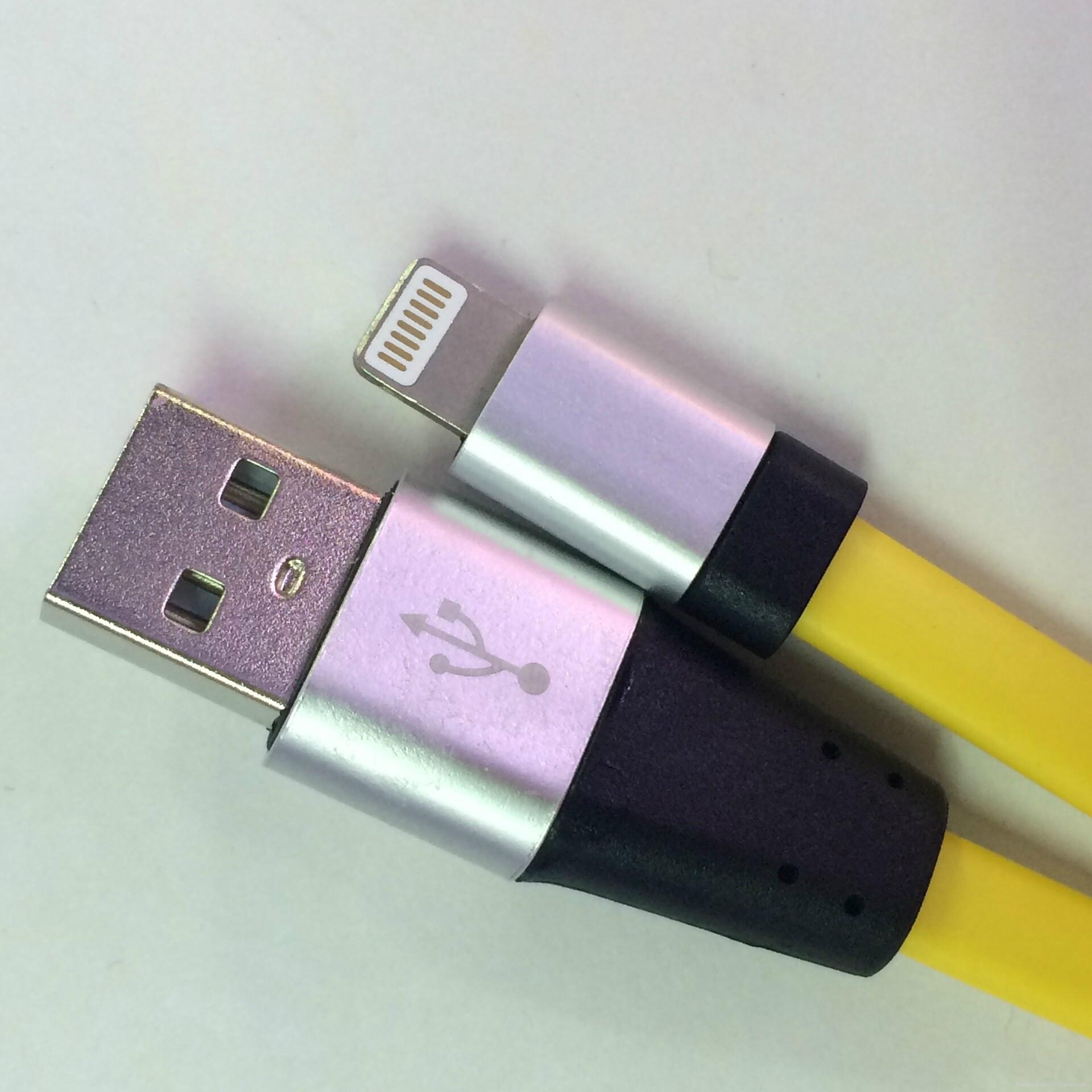 flat iphone 5 usb cable with usb cable NMUSB005 Nanming (China