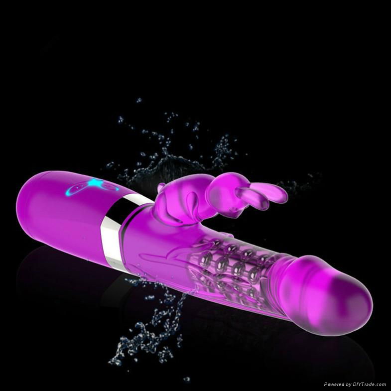 Female Masturbator Rotating Vibrating Dildo G Spot Rabbit Vibrator Sex Toy 4