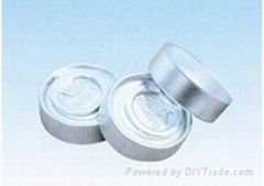 Glass infusion bottle full aluminum lids caps