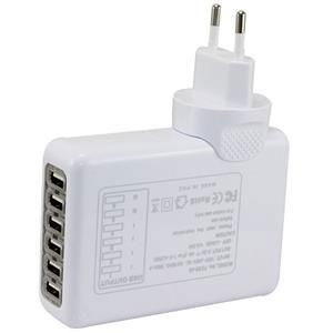 6 Ports USB Charger EU Plug