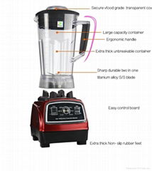 BPA free JAR 2.0L ETL CE professional blender