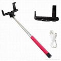 Extendable wireless bluetooth monopod selfie stick 1