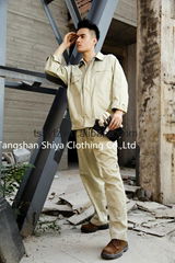 beige american polyester and cotton workwear