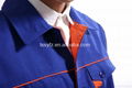 sanding process cobalt blue and orange workwear uniform 4