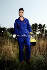 sanding process cobalt blue and orange workwear uniform