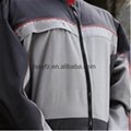reflective grey and red polyester and cotton workwear coverall 4