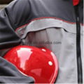 reflective grey and red polyester and cotton workwear coverall 5