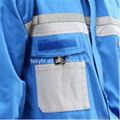 blue with gray 100% cotton workwear coverall 5