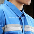 blue with gray 100% cotton workwear coverall 3