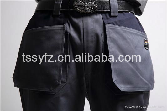 Custom mens gray 100% cotton FR cargo pants 4