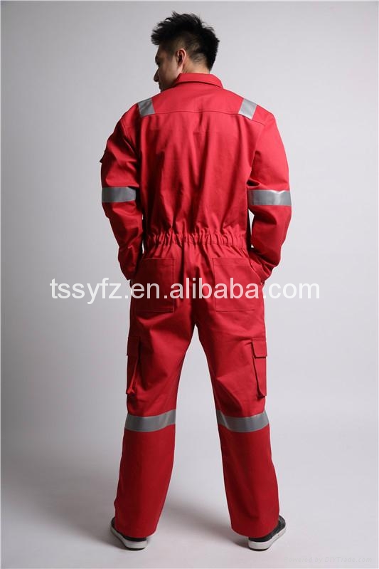 International mens hi vis red workwear coverall SYW035 SHIYAHUATANG (China Manufacturer
