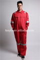 International mens hi vis red workwear coverall