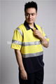 mens short sleeve hi vis polo shirt 1