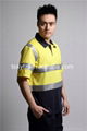 mens short sleeve hi vis polo shirt 2