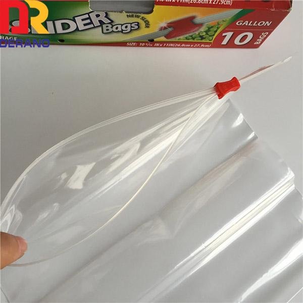 100% Virgin Ldpe Printed Zipper Plastic Slide Bag for Packaging 2