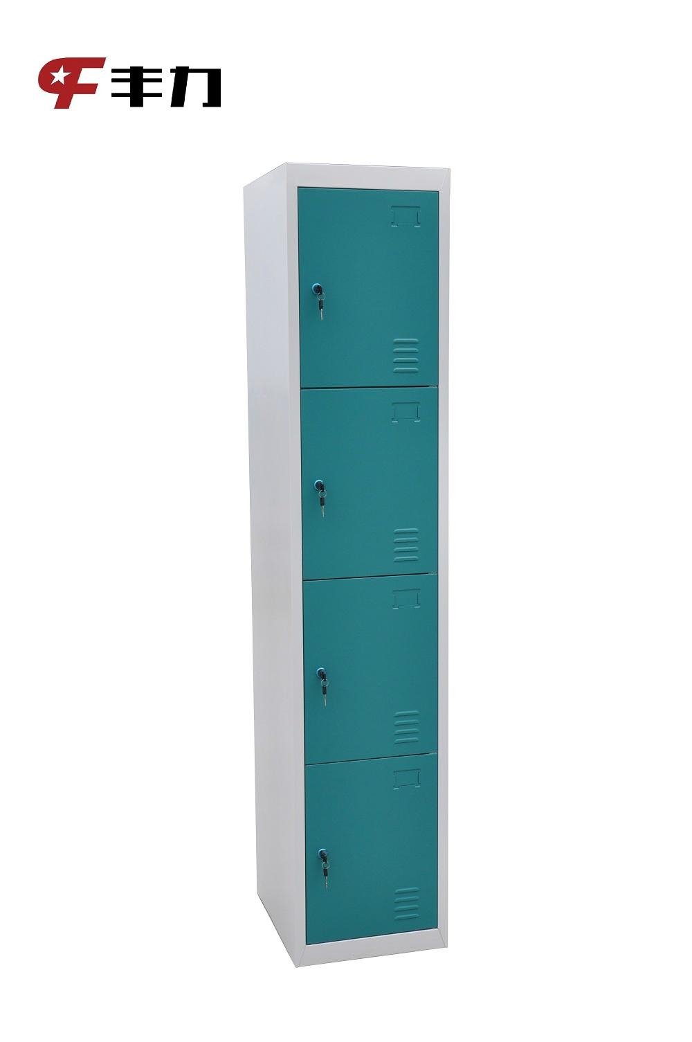 Different Color 4 Doors Steel Locker Cabinet Wardrobe 3