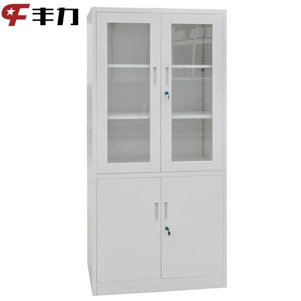 Office steel furniture chemical glass door display storage cabinet