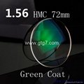 HMC green coating 1.56 index optical lenses