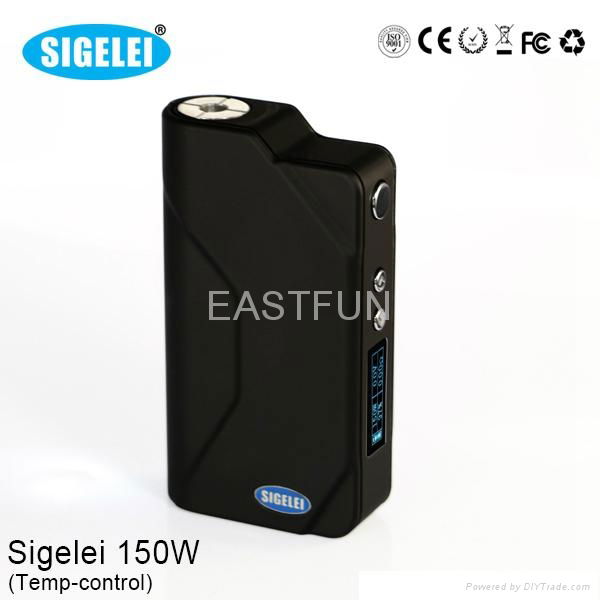 18650 Battery Temperature Control Sigelei 150W TC VV/VW Box Mod Black  4