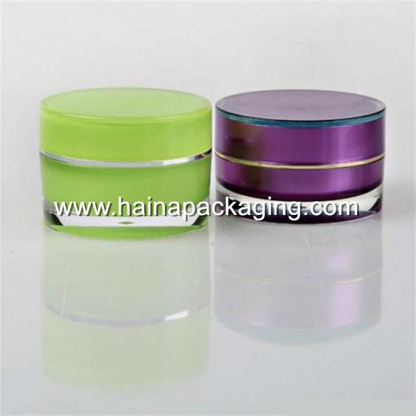 HN-AB-18 Supply high-grade acrylic packaging 50ml square acrylic bottle 3