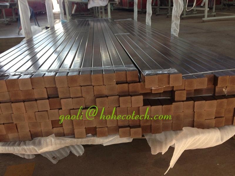 Outdoor wood groove board antisplit eco flooring China composite pe wpc decking  2