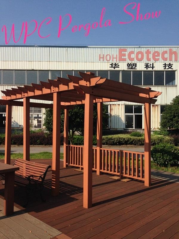 Outdoor wood groove board antisplit eco flooring China composite pe wpc decking  5
