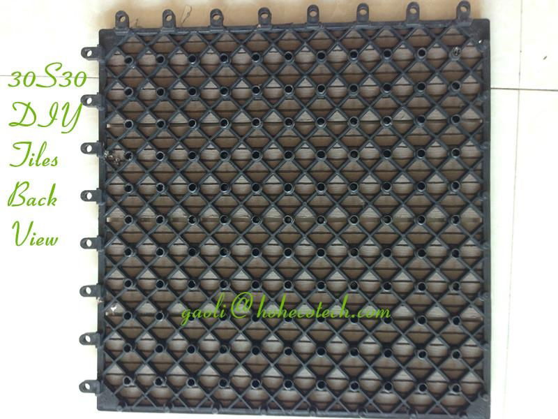 CE SGS certified wpc DIY tiles used outdoor building 2