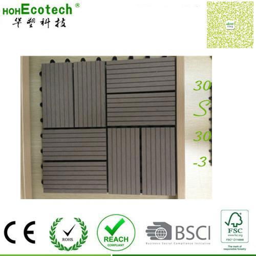 CE SGS certified wpc DIY tiles used outdoor building