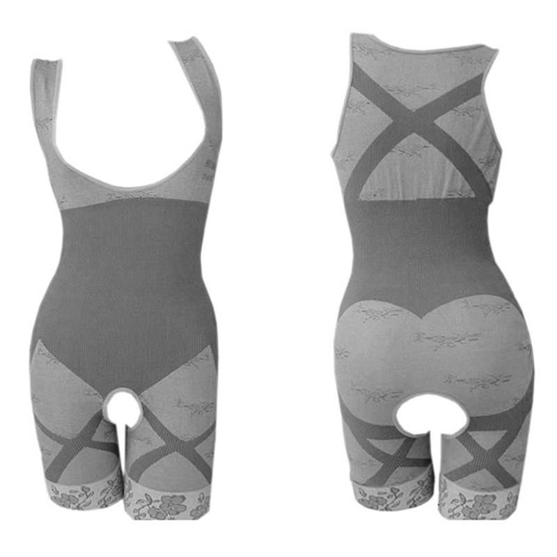 Bamboo charcoal women body shaper of corset gray color xxl-xxl size 2