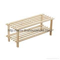 2 tires fir wood shoe rack custom made size and package is weclome!