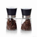 Amazon hot sale glass salt and pepper mill grinder 5