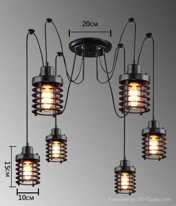 Indoor Iron Pendant Lamp  Ceiling Light  Chandelier Lighting 2