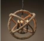 Hemp ropes art ceiling light indoor pendants lighting