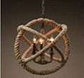 Hemp ropes art ceiling light indoor pendants lighting 1