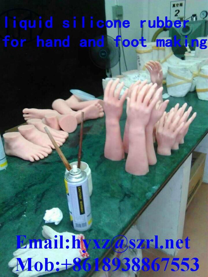 liquid silicone for artificial hands and foot,silicone rubber for pseudo body 4