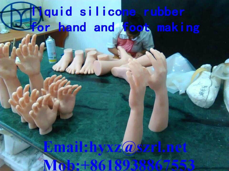 liquid silicone for artificial hands and foot,silicone rubber for pseudo body 5