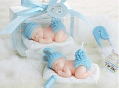Blue Cute Baby Candle For Wedding Party Birthday Shower Souvenirs Gifts Favor