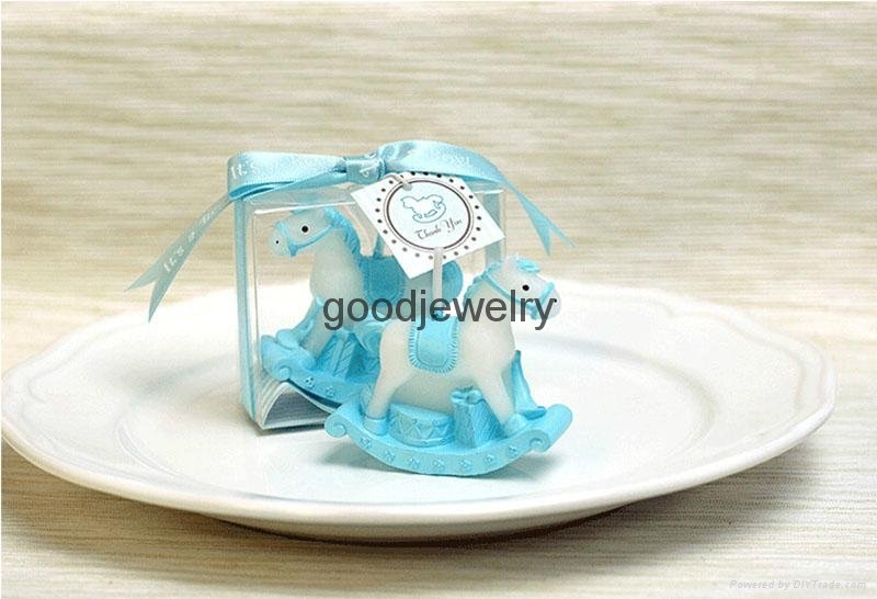BlueTrojan Horse Candle For Wedding Party Birthday Baby Shower Souvenirs Favor 2