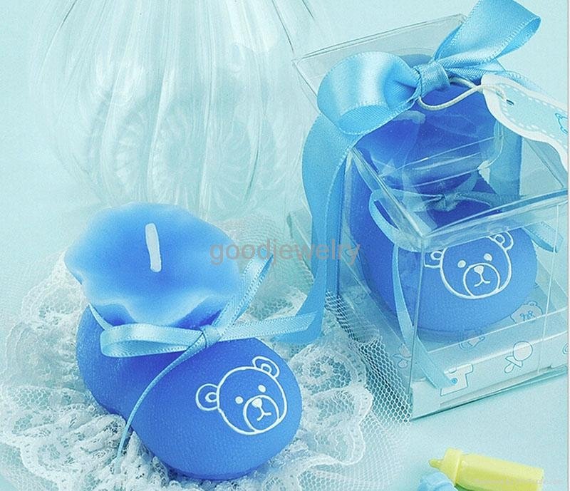 Blue Sock Shoe Candle Wedding Baby Shower Birthday Souvenirs Gifts Favor