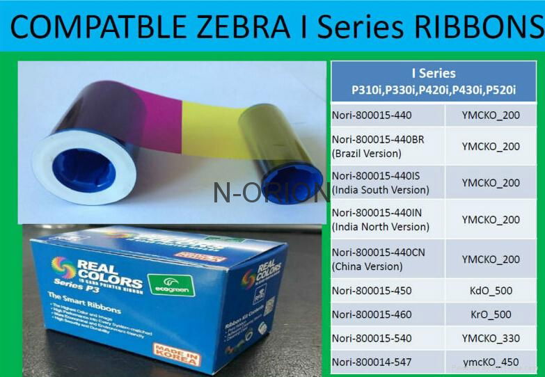 Compatible Zebra Ribbon 800015 440in Ymcko 200 India In Version Made In Korea Real Color 0235