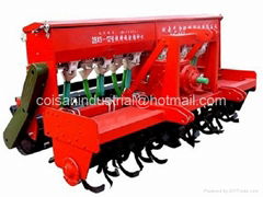 No-till corn and wheat seeding and fertilizing machine