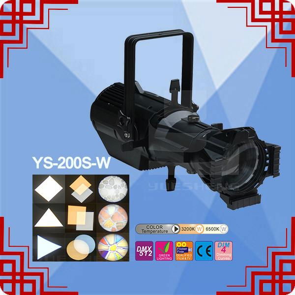 200W LED Prefocus Profile-White COB LED Profile Spotlights Theatre Light